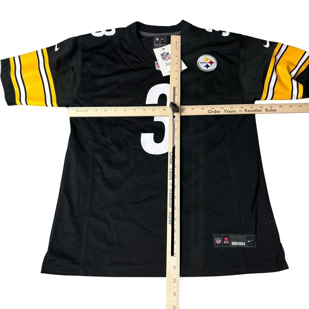 NEW Pittsburgh Steelers Jersey Youth L 14/16 Black Russell Wilson #3 On‎ Field